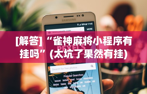 [解答]“雀神麻将小程序有挂吗”(太坑了果然有挂)