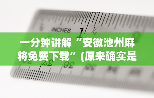 一分钟讲解“安徽池州麻将免费下载”(原来确实是有插件) 
