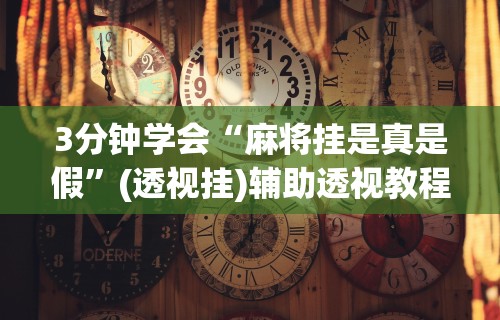 3分钟学会“麻将挂是真是假”(透视挂)辅助透视教程