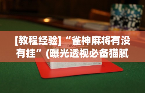 [教程经验]“雀神麻将有没有挂”(曝光透视必备猫腻)