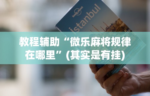 教程辅助“微乐麻将规律在哪里	”(其实是有挂)