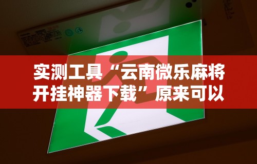 实测工具“云南微乐麻将开挂神器下载	”原来可以开挂