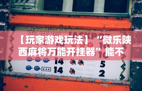 【玩家游戏玩法】“微乐陕西麻将万能开挂器”能不能开挂!