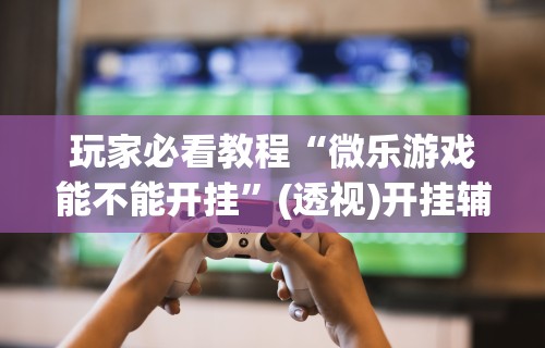 玩家必看教程“微乐游戏能不能开挂	”(透视)开挂辅助脚本+详细开挂安装教程