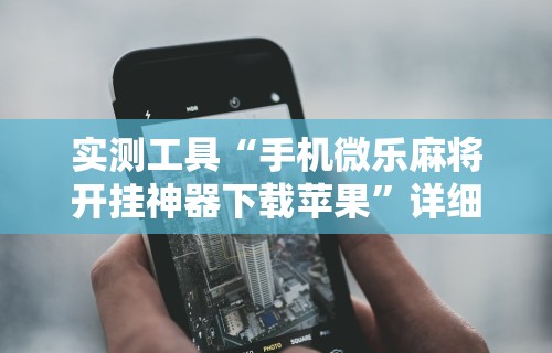 实测工具“手机微乐麻将开挂神器下载苹果”详细开挂安装教程
