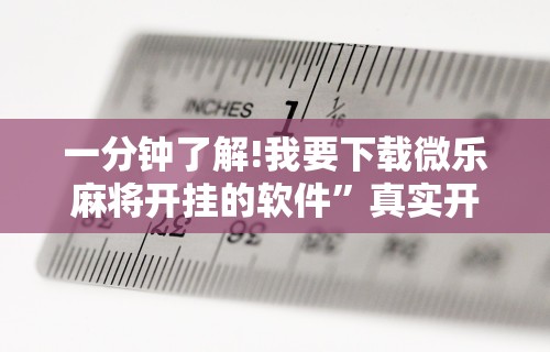 一分钟了解!我要下载微乐麻将开挂的软件”真实开挂技巧分享