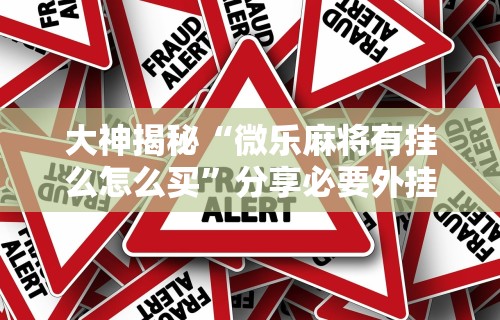 大神揭秘“微乐麻将有挂么怎么买”分享必要外挂教程
