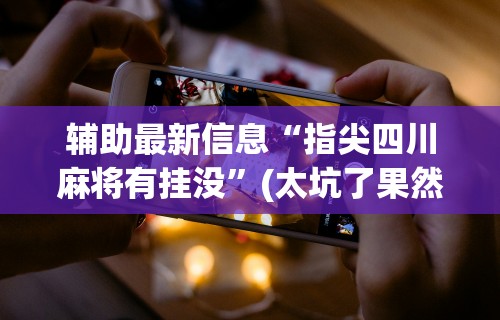 辅助最新信息“指尖四川麻将有挂没”(太坑了果然有挂)