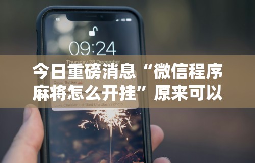 今日重磅消息“微信程序麻将怎么开挂”原来可以开挂