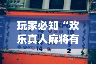 玩家必知“欢乐真人麻将有挂吗”(原来确实是有插件) 