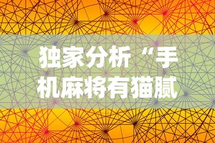 独家分析“手机麻将有猫腻吗”(详细透视教程)