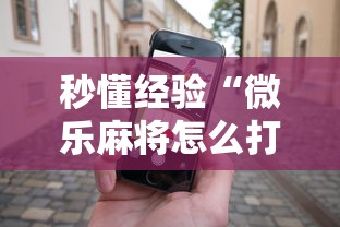 秒懂经验“微乐麻将怎么打才能赢”科技辅助神器手机版